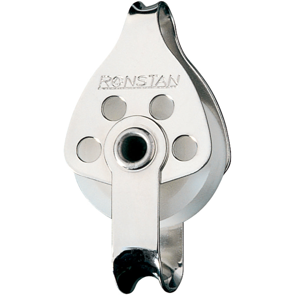 Ronstan Series 30 Utility Block - Single, Becket, Loop Head — marine blocks