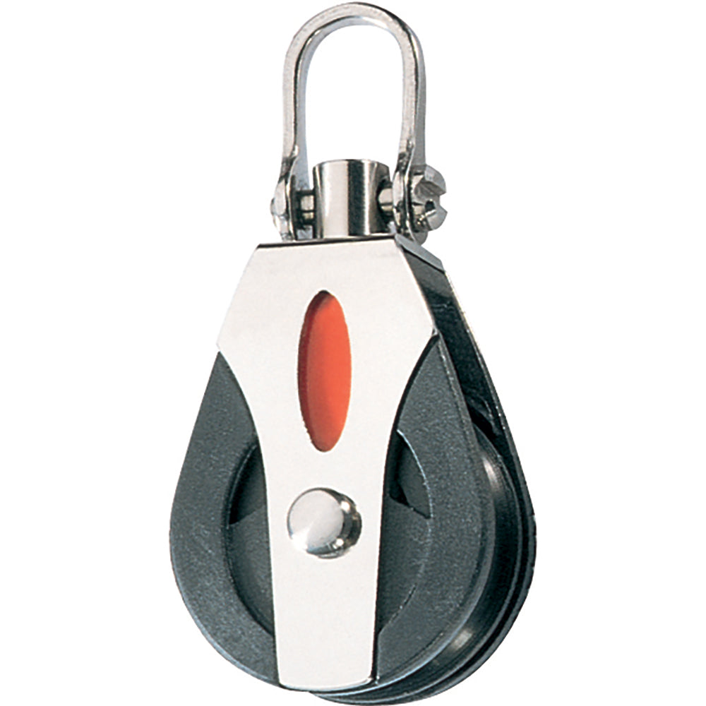 Ronstan Series 30 Utility Ball Bearing Block - Single, Swivel Shackle Head — marine blocks