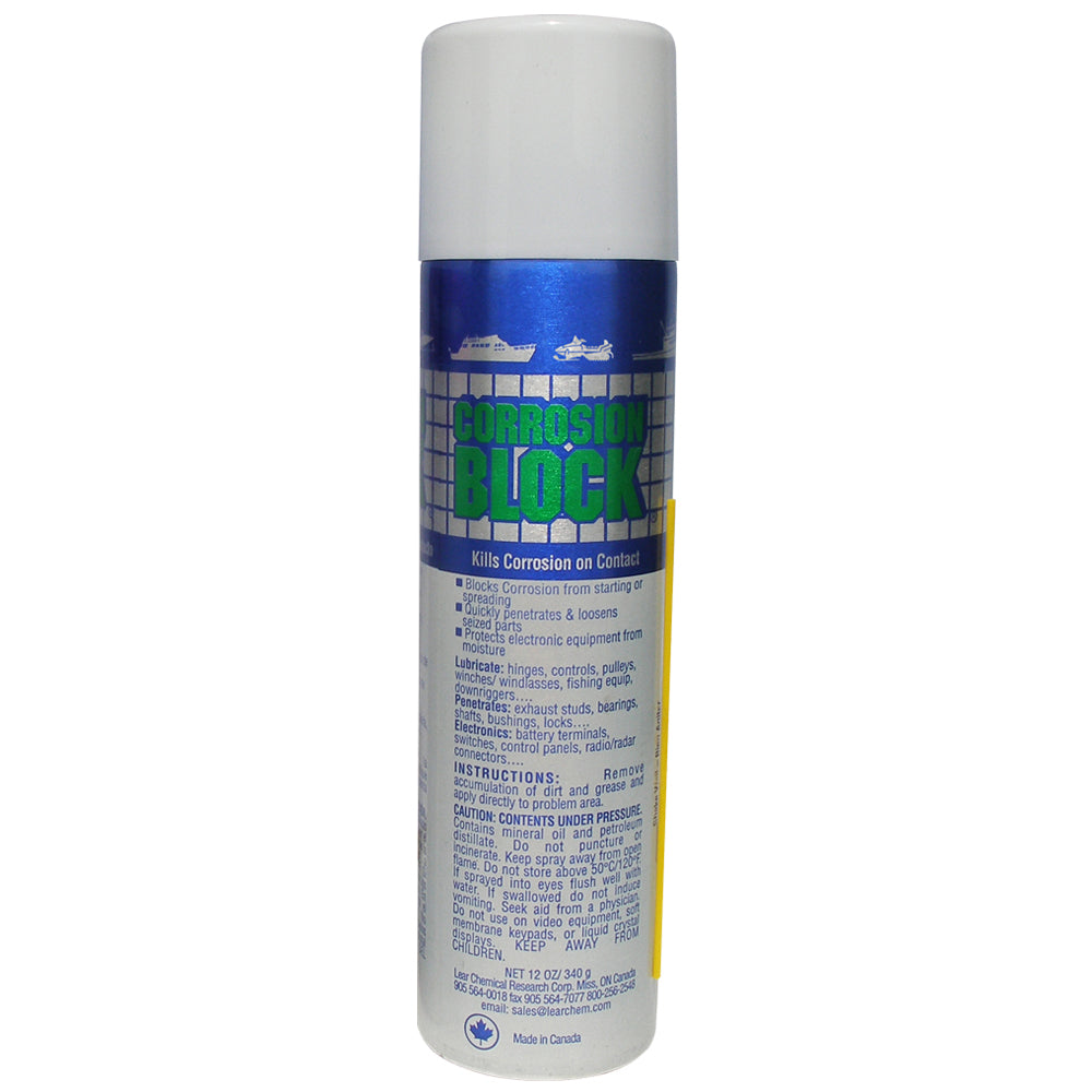 Corrosion Block 12oz Aerosol Can - Non-Hazmat, Non-Flammable & Non-Toxic — marine cleaning
