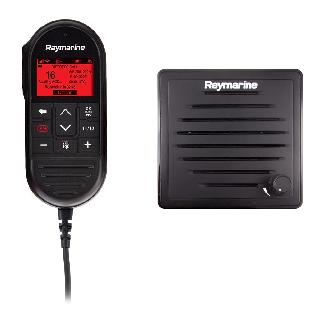 Raymarine Ray90 Wired Second Station Kit w/Passive Speaker, RayMic Wired Handset & RayMic Extension Cable - 10M — marine accessories
