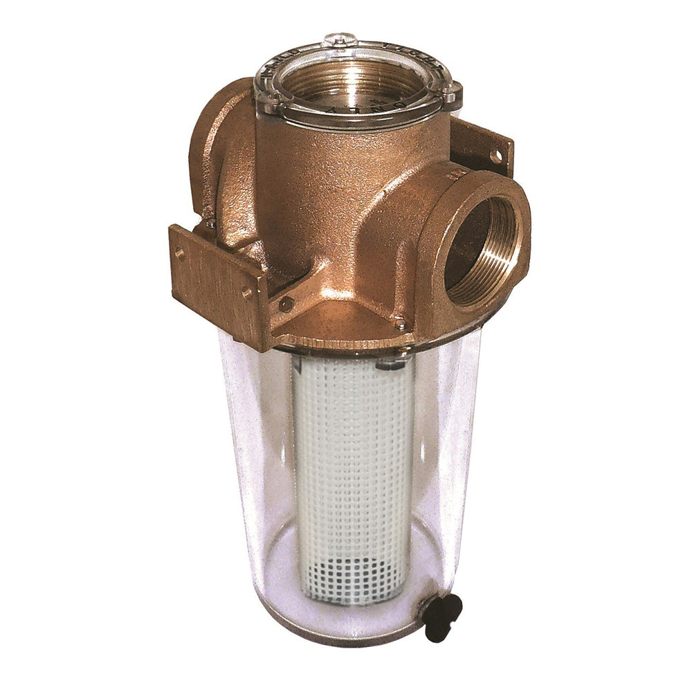GROCO ARG-750 Series 3/4" Raw Water Strainer w/Non-Metallic Plastic Basket — marine strainers & baskets