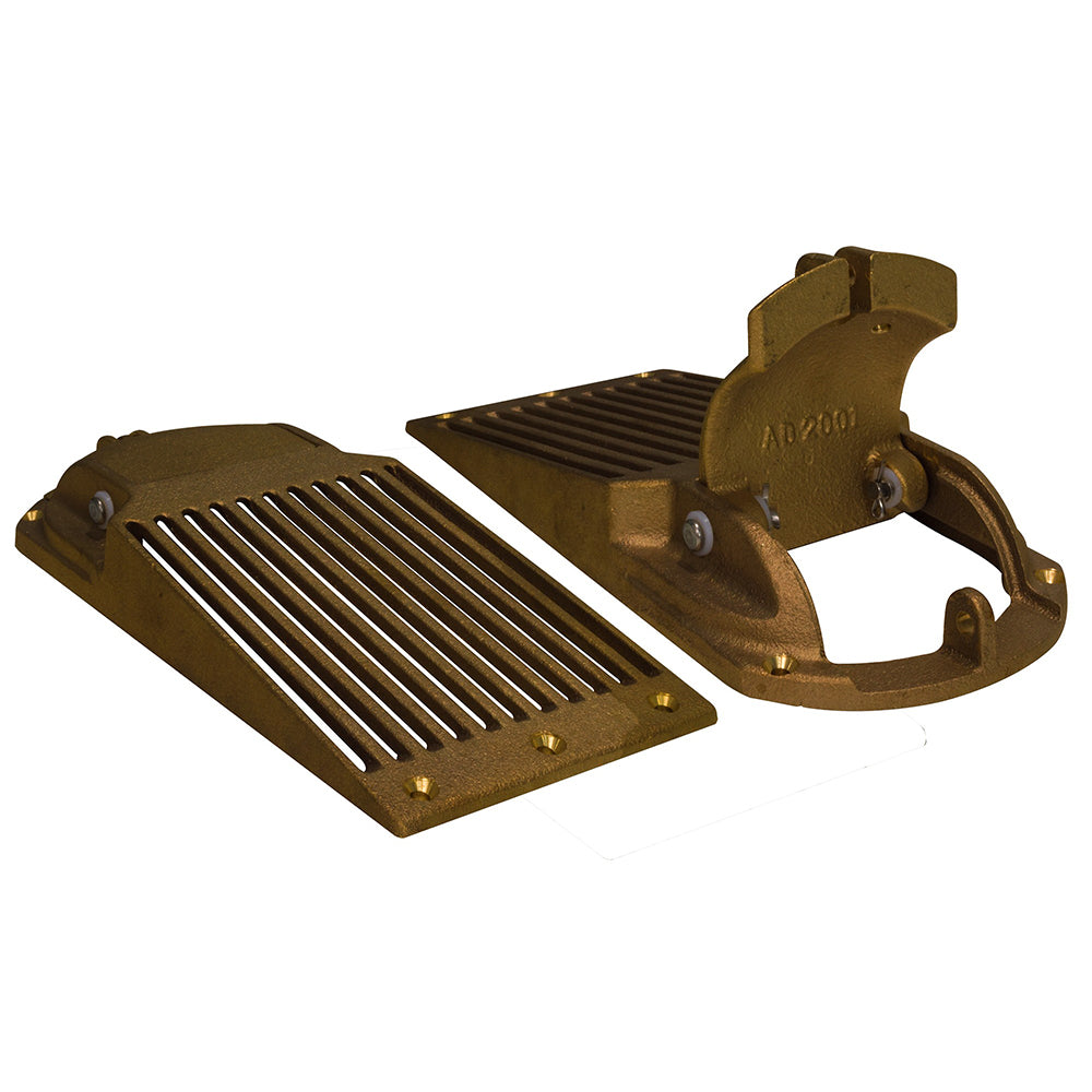 GROCO Bronze Slotted Hull Scoop Strainer w/Access Door f/Up to 2" Thru Hull — marine fittings