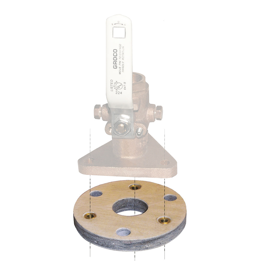 GROCO Backing Block f/3/4" & 1" Seacocks — marine fittings