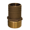 GROCO 1-1/2" NPT x 1-3/4" Bronze Full Flow Pipe to Hose Straight Fitting — marine fittings
