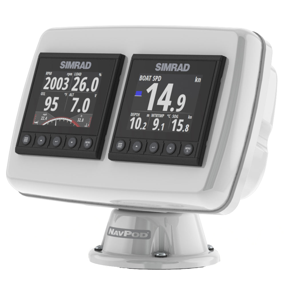 NavPod PP4503 PowerPod Pre-Cut f/2-Simrad IS42/B&G Triton²/AP44 Square Hole Instruments — marine display mounts