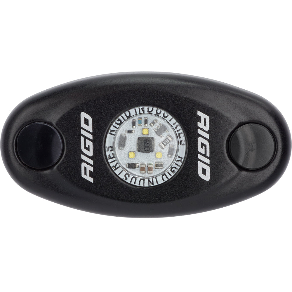 RIGID Industries A-Series Black Low Power LED Light - Single - Red — marine interior / courtesy light