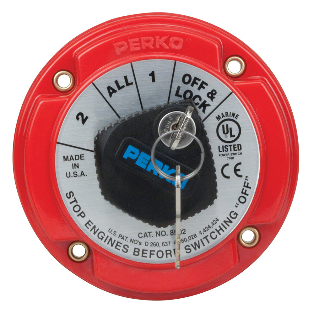 Perko Medium Duty Battery Selector Switch w/Key Lock — marine battery management