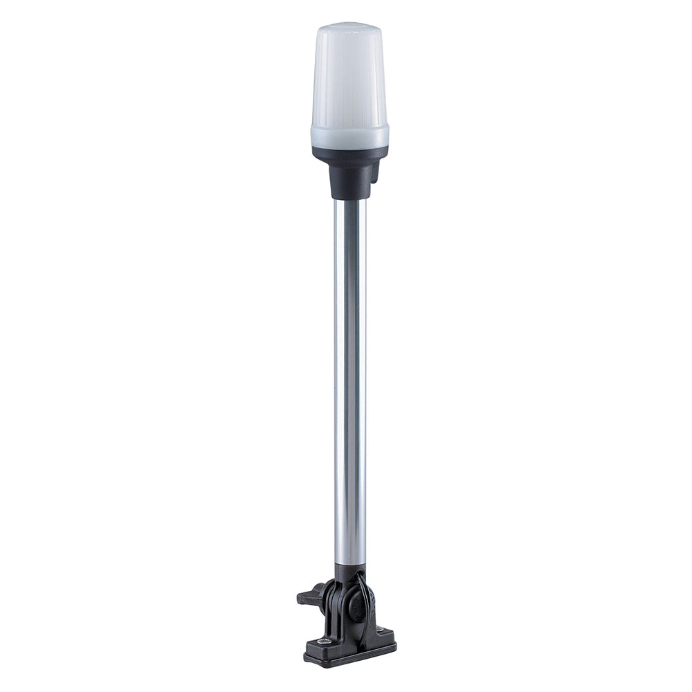 Perko Fold Down All-Round Pole Light - Vertical Mount - White — marine navigation lights