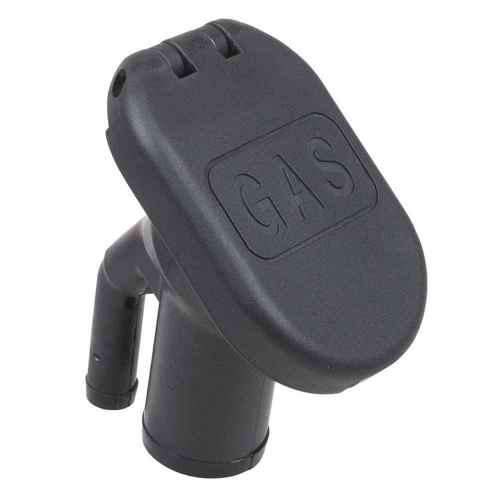 Perko Combination Vented Gas Fill/Tank f/1-1/2" Hose - 35° Angled Neck — marine deck fills