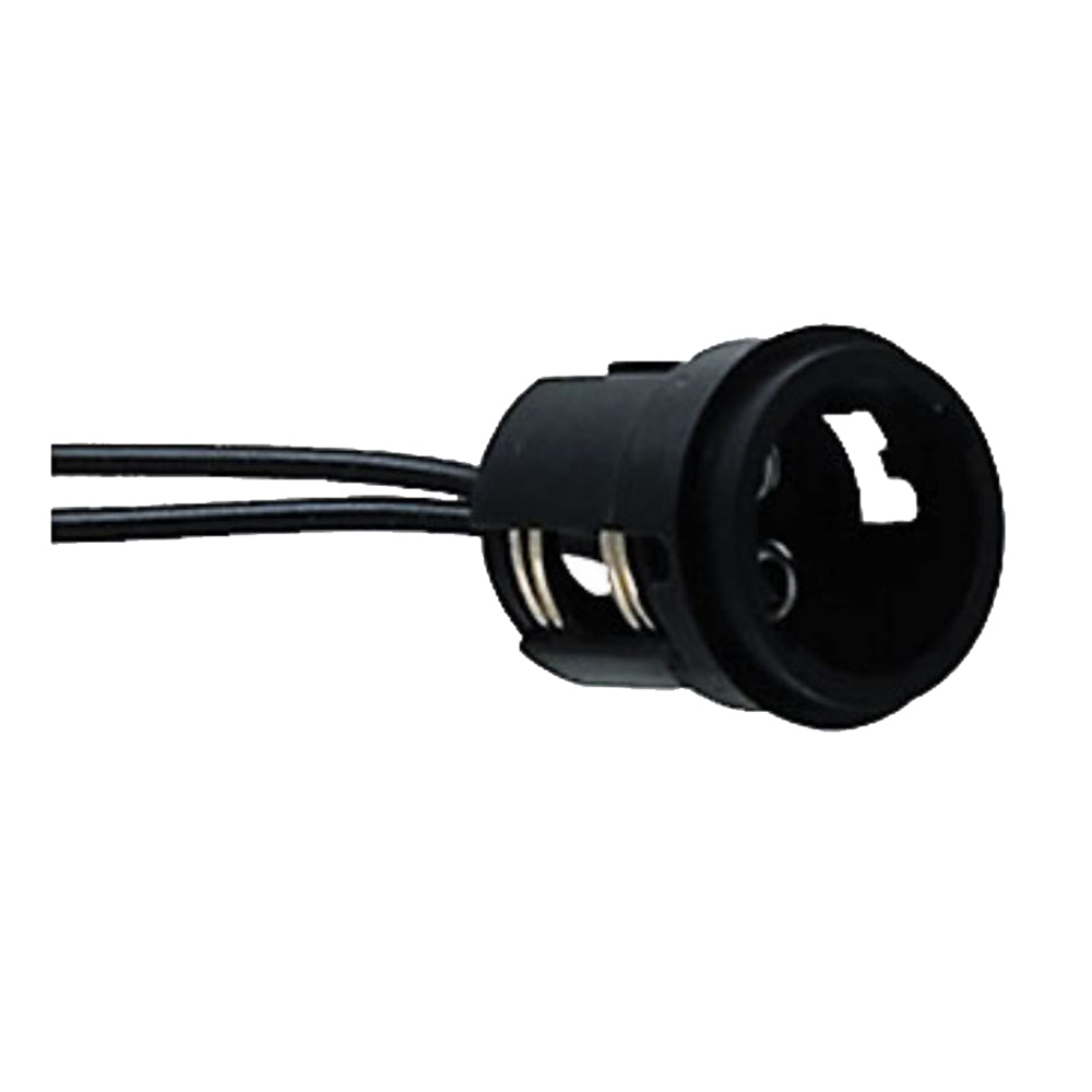Perko Double Contact Bayonet Socket - Black Polymer w/10" Pigtail — marine accessories