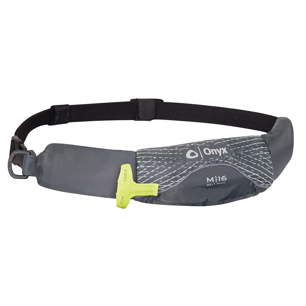 Onyx Outdoor Onyx M-16 Manual Inflatable Belt Pack (PFD) - Grey — marine personal flotation devices