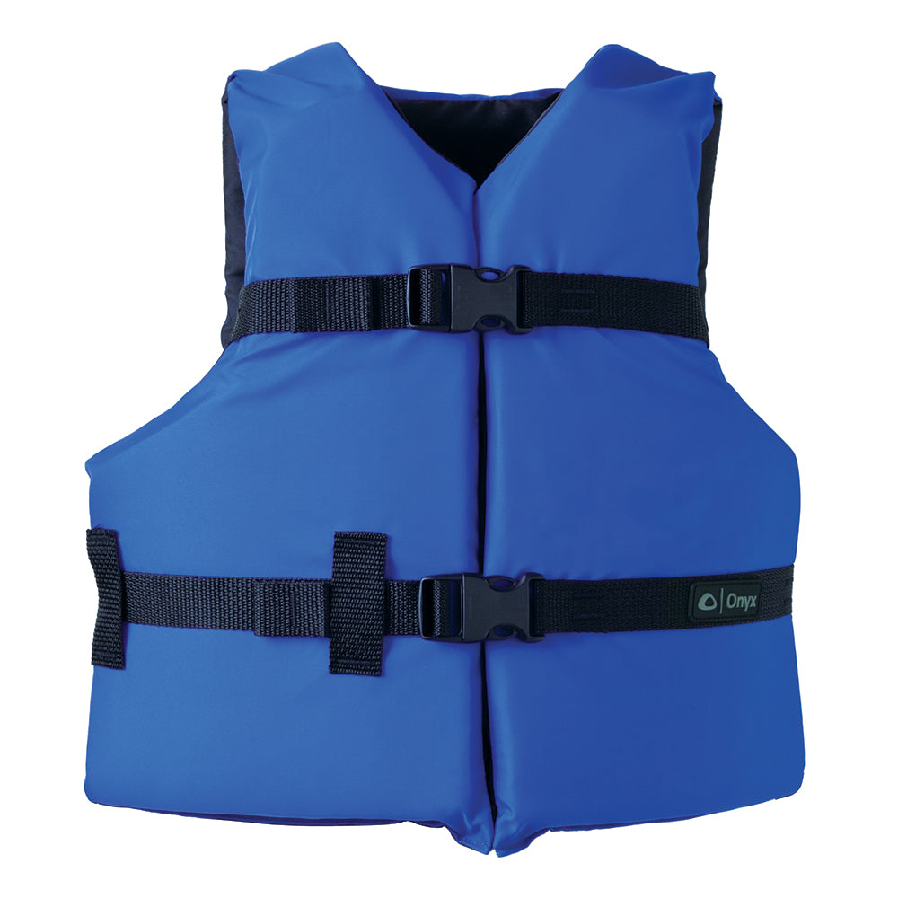 Onyx Outdoor Onyx Nylon General Purpose Life Jacket - Youth 50-90lbs - Blue — marine personal flotation devices