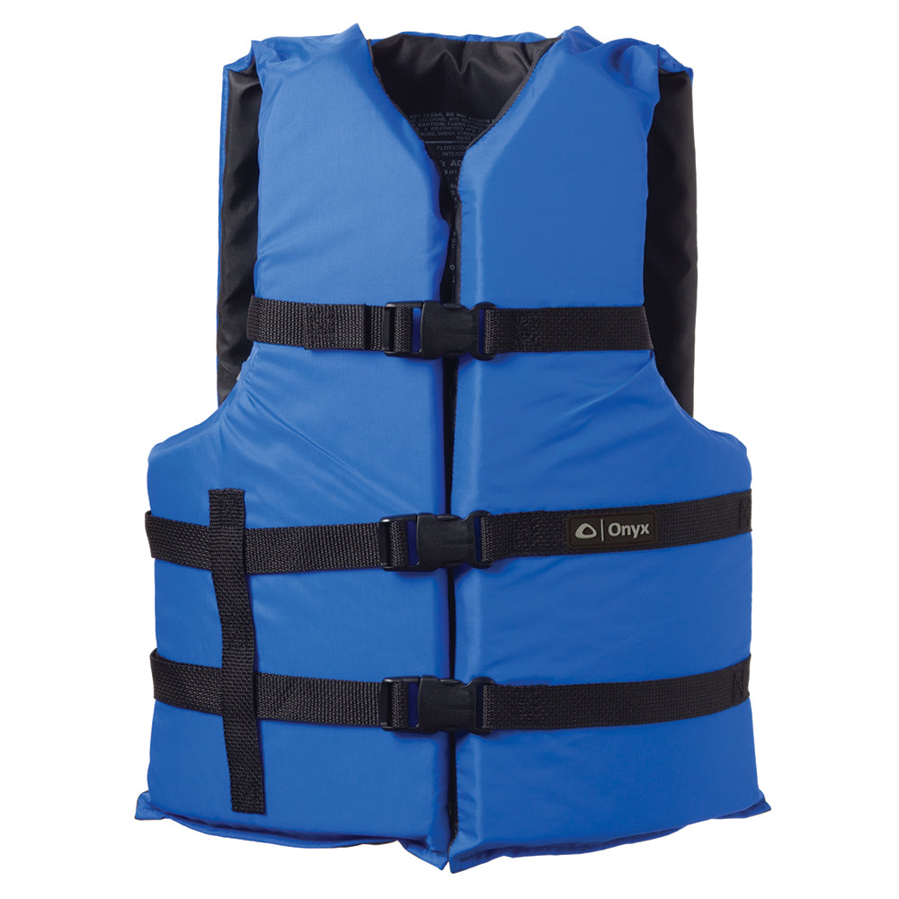 Onyx Outdoor Onyx Nylon General Purpose Life Jacket - Adult Universal - Blue — marine personal flotation devices
