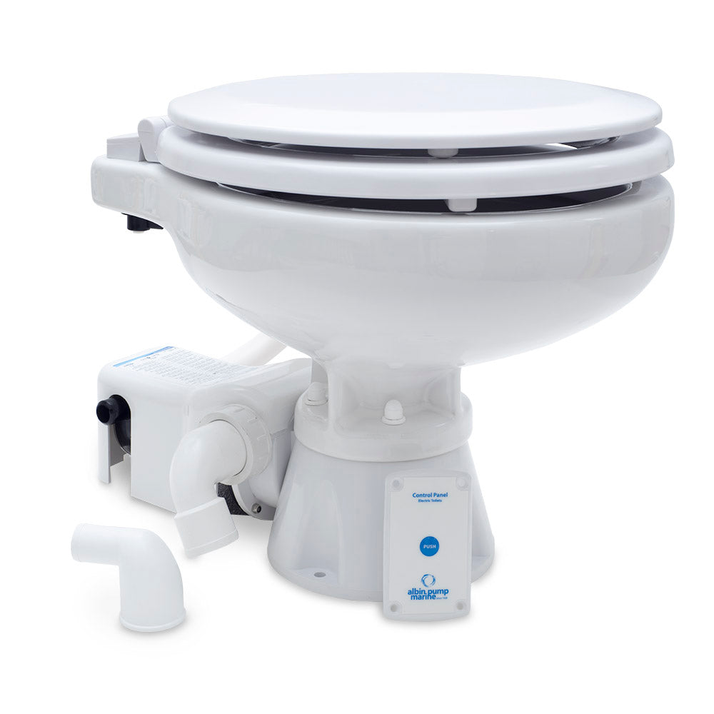 Albin Group Marine Toilet Standard Electric EVO Compact Low - 12V — marine marine sanitation