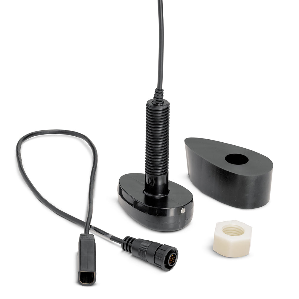 Humminbird XPTH-9-HW-T Dual Spectrum CHIRP Plastic Thru-Hull Transducer w/Temp — marine transducers