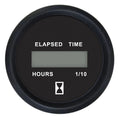 Faria Beede Instruments Faria Euro Black 2" Digital Hourmeter Gauge — marine gauges