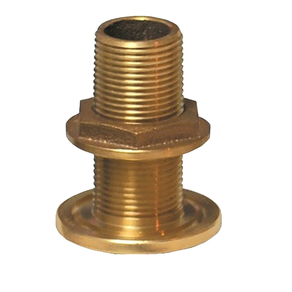 GROCO 2" NPS NPT Combo Bronze Thru-Hull Fitting w/Nut — marine thru-hull fittings