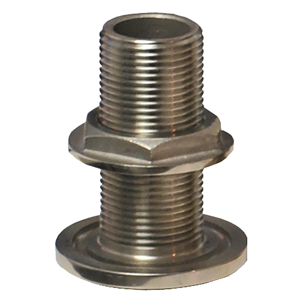 GROCO 3/4" NPS NPT Combo Stainless Steel Thru-Hull Fitting w/Nut — marine thru-hull fittings