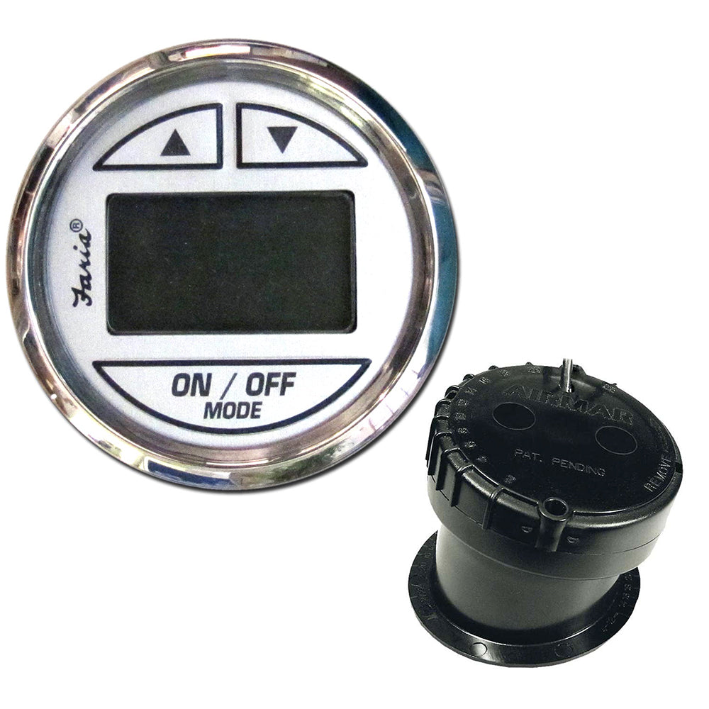 Faria Beede Instruments Faria Chesapeake White SS 2" Depth Sounder w/In-Hull Transducer — marine gauges