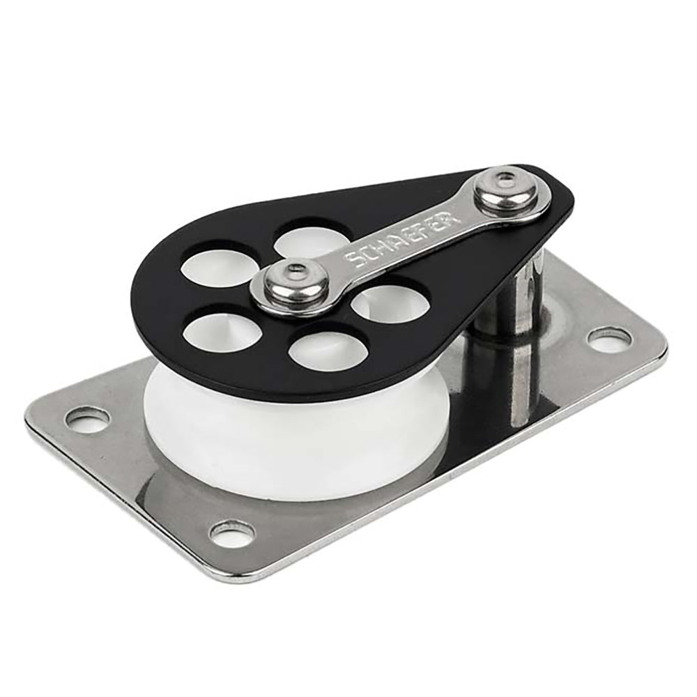 Schaefer Marine Schaefer Series 3 Flat Base/Alum Cheek/Delrin Sheave — marine blocks