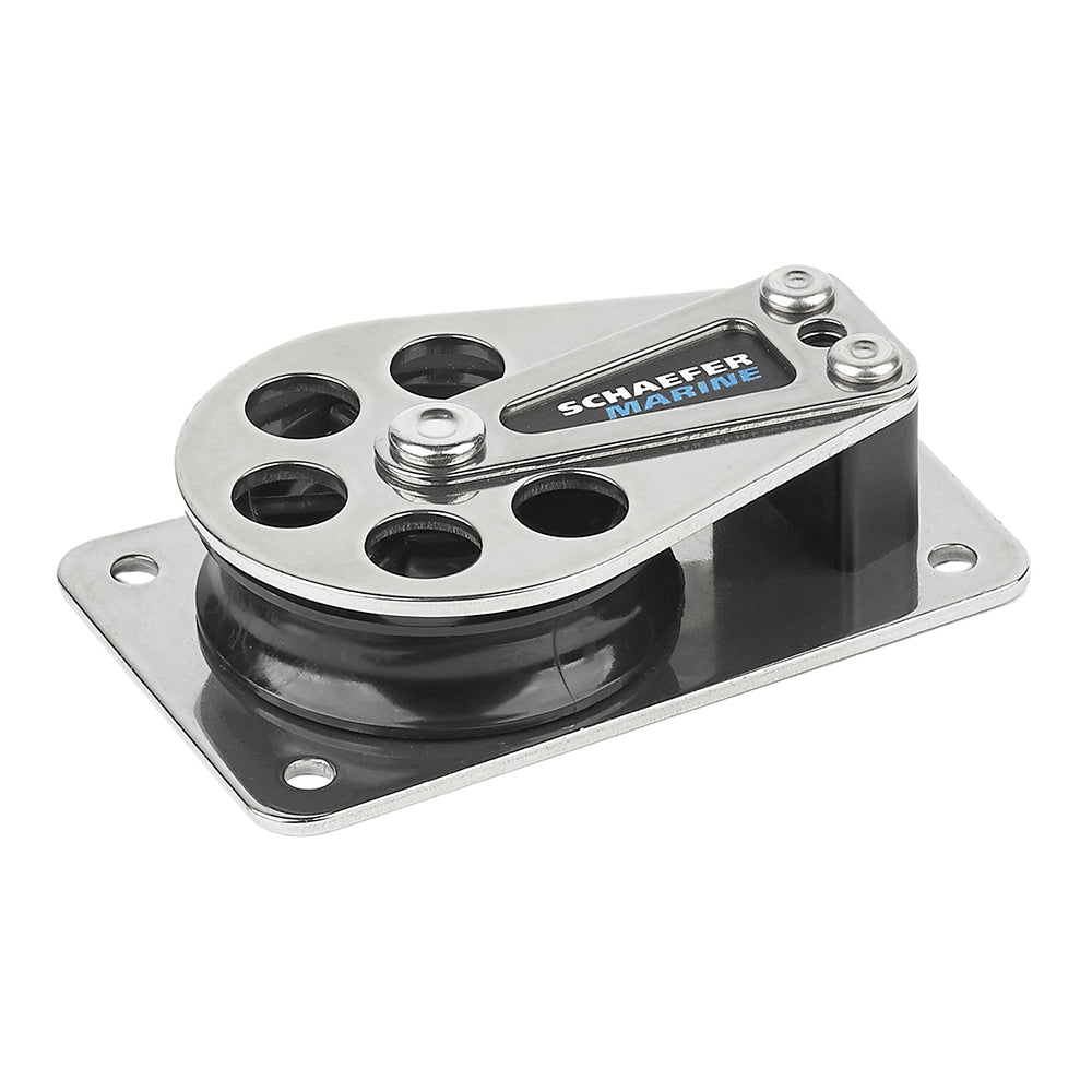 Schaefer Marine Schaefer Series 5 Flat Base Cheek Block - Stainless Steel Cheeks — marine blocks