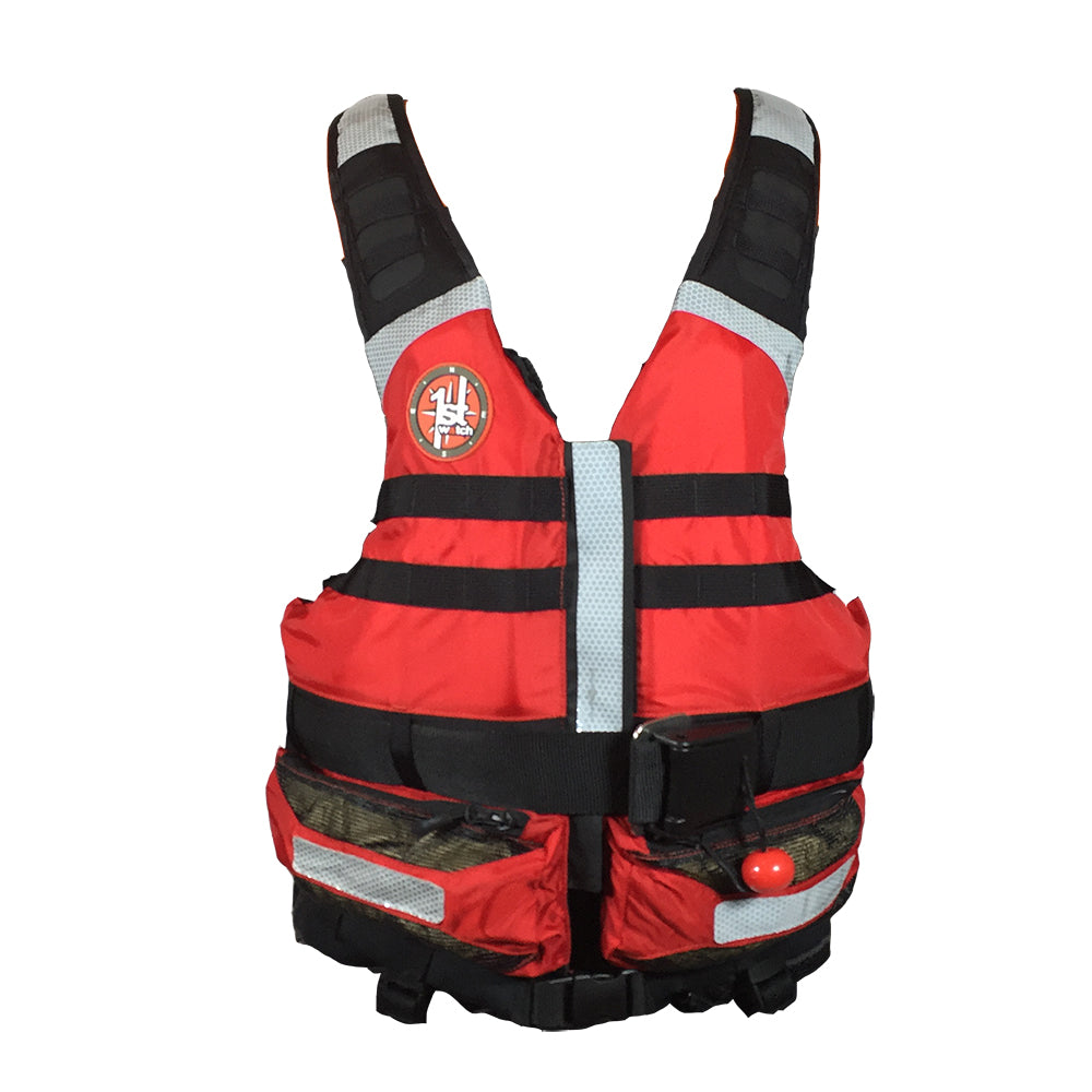 First Watch SWV-100 Rescue Swimmers' Vest - Red/Black — marine personal flotation devices