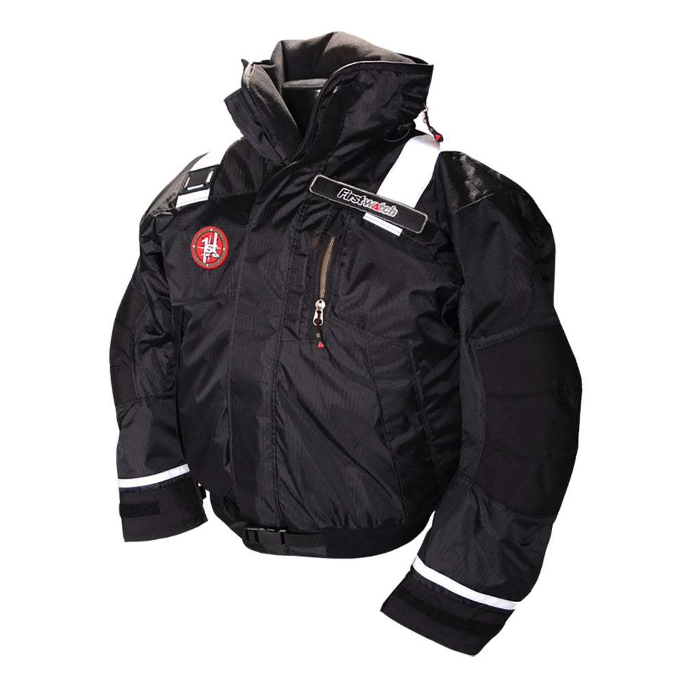 First Watch AB-1100 Flotation Bomber Jacket - Black - Large — marine flotation coats/pants