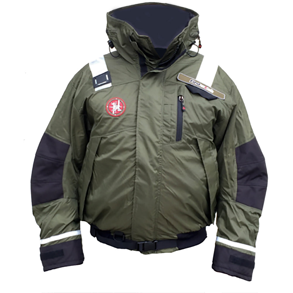 First Watch AB-1100 Flotation Bomber Jacket - Green - Large — marine flotation coats/pants