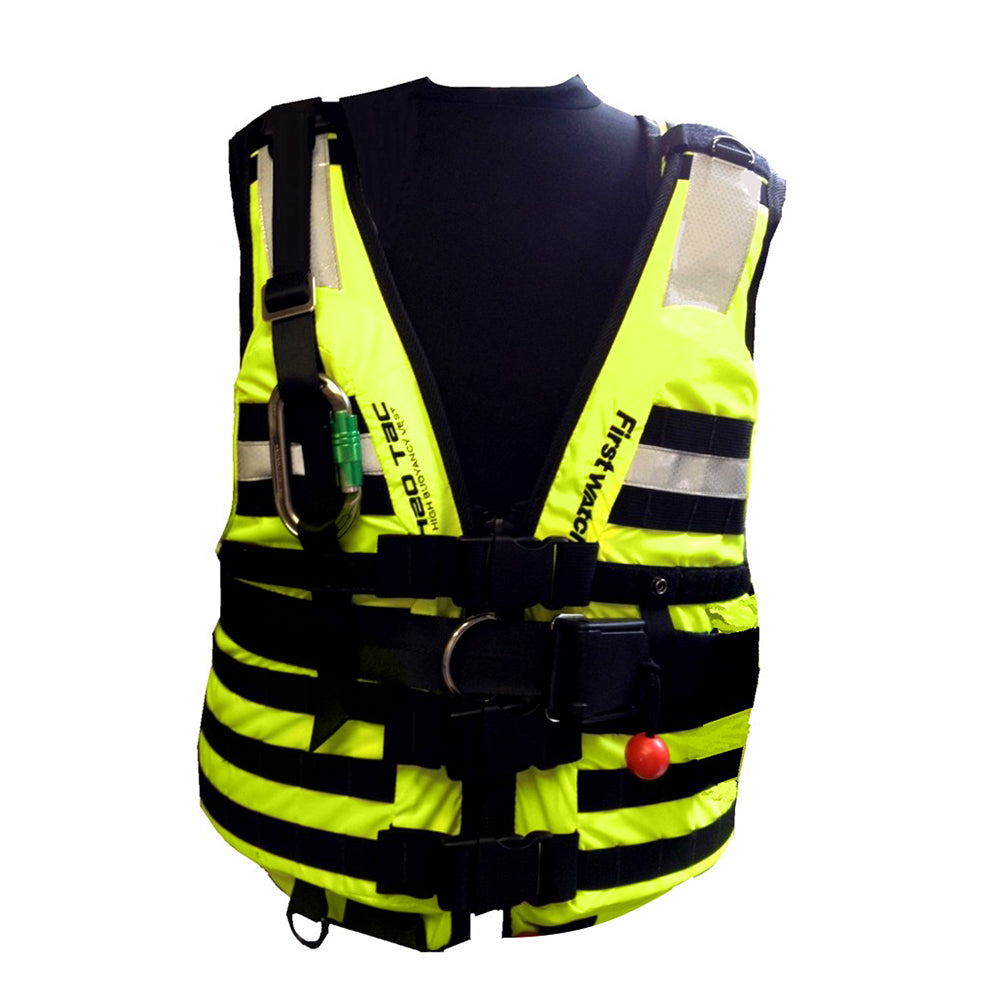 First Watch HBV-100 High Buoyancy Rescue Vest - Hi-Vis Yellow - Medium to XL — marine personal flotation devices
