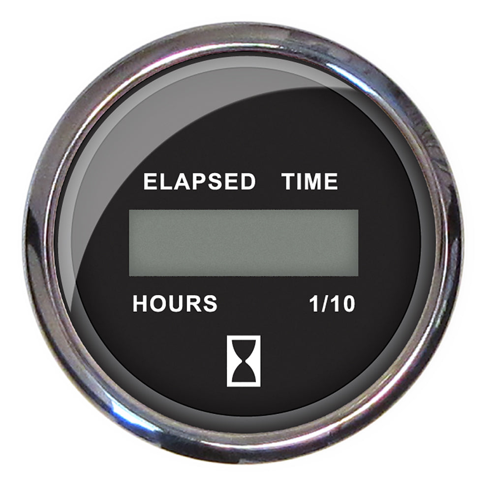 Faria Beede Instruments Faria Chesapeake Black 2" Hourmeter (Digital) — marine gauges