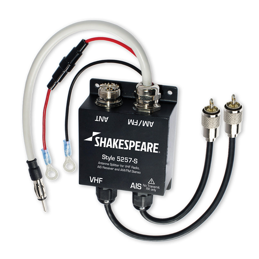 Shakespeare 5257-S Antenna Splitter f/VHF Radio, AIS Receiver & AM/FM Stereo — marine accessories
