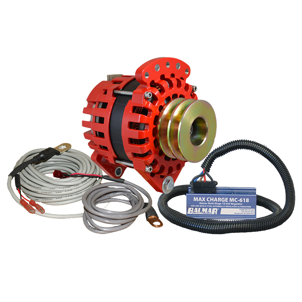 Balmar Alternator 3.15" Dual Foot Saddle Dual V Pulley Regulator & Temp Sensor - 170A Kit - 12V — marine alternators
