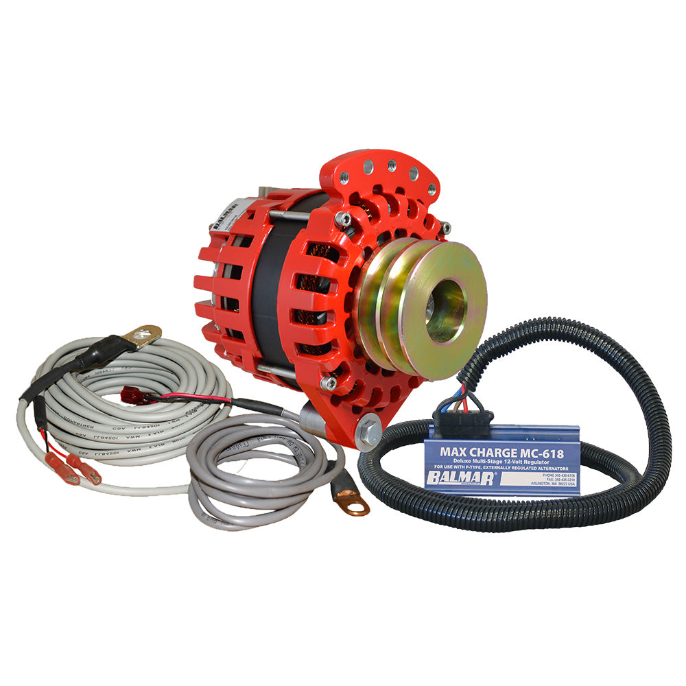 Balmar Alternator 1-2" Single Foot Dual V Pulley Regulator & Temp Sensor - 170A Kit - 12V — marine alternators