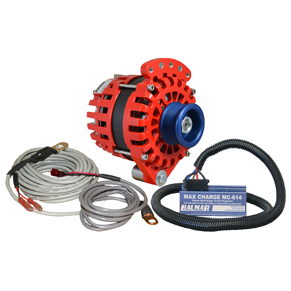 Balmar Alternator 1-2" Single Foot J10 Serpentine Pulley Regulator & Temp Sensor - 170A Kit - 12V — marine alternators