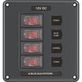 Blue Sea Systems Blue Sea 4320 Circuit Breaker Switch Panel 4 Position - Gray — marine electrical panels