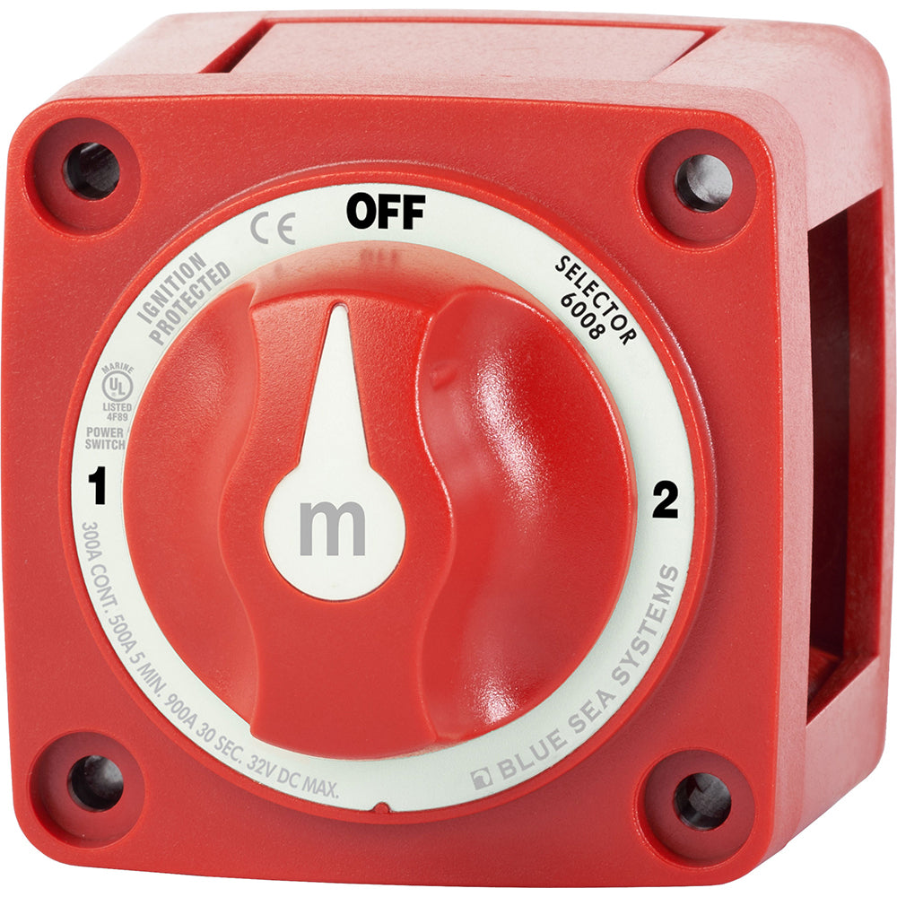 Blue Sea Systems Blue Sea 6008 M-Series Battery Switch 3 Position - Red — marine battery management