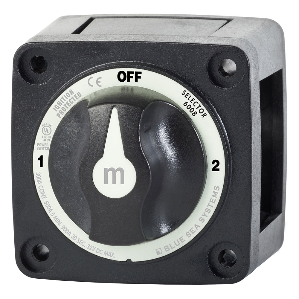 Blue Sea Systems Blue Sea 6008200 m-Series Selector 3 Position Battery Switch - Black — marine battery management
