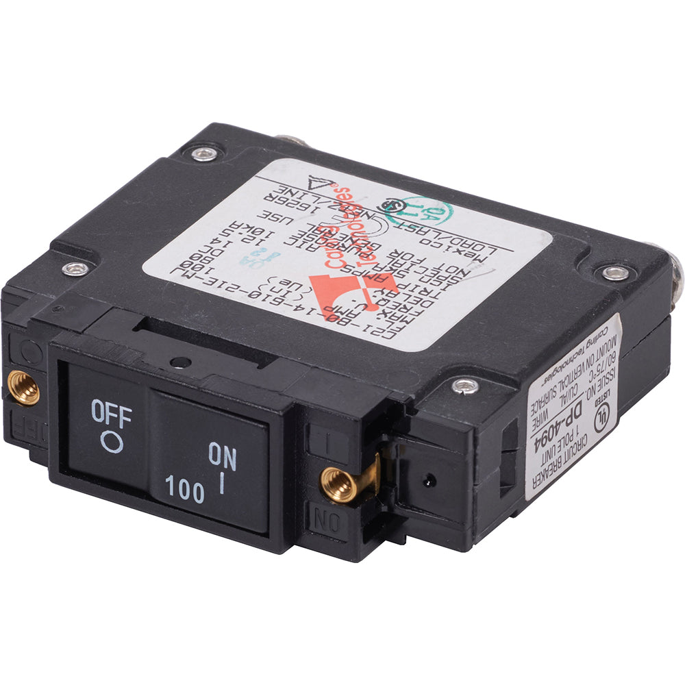 Blue Sea Systems Blue Sea 7446 UL-489 Circuit Breaker - 100A Flat Rocker — marine circuit breakers