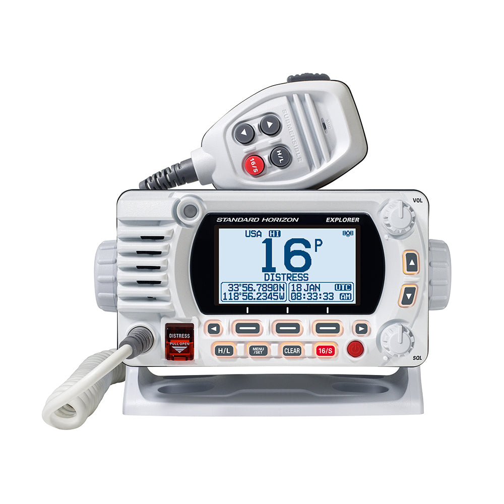 Standard Horizon GX1800G Fixed Mount VHF w/GPS - White — marine vhf - fixed mount