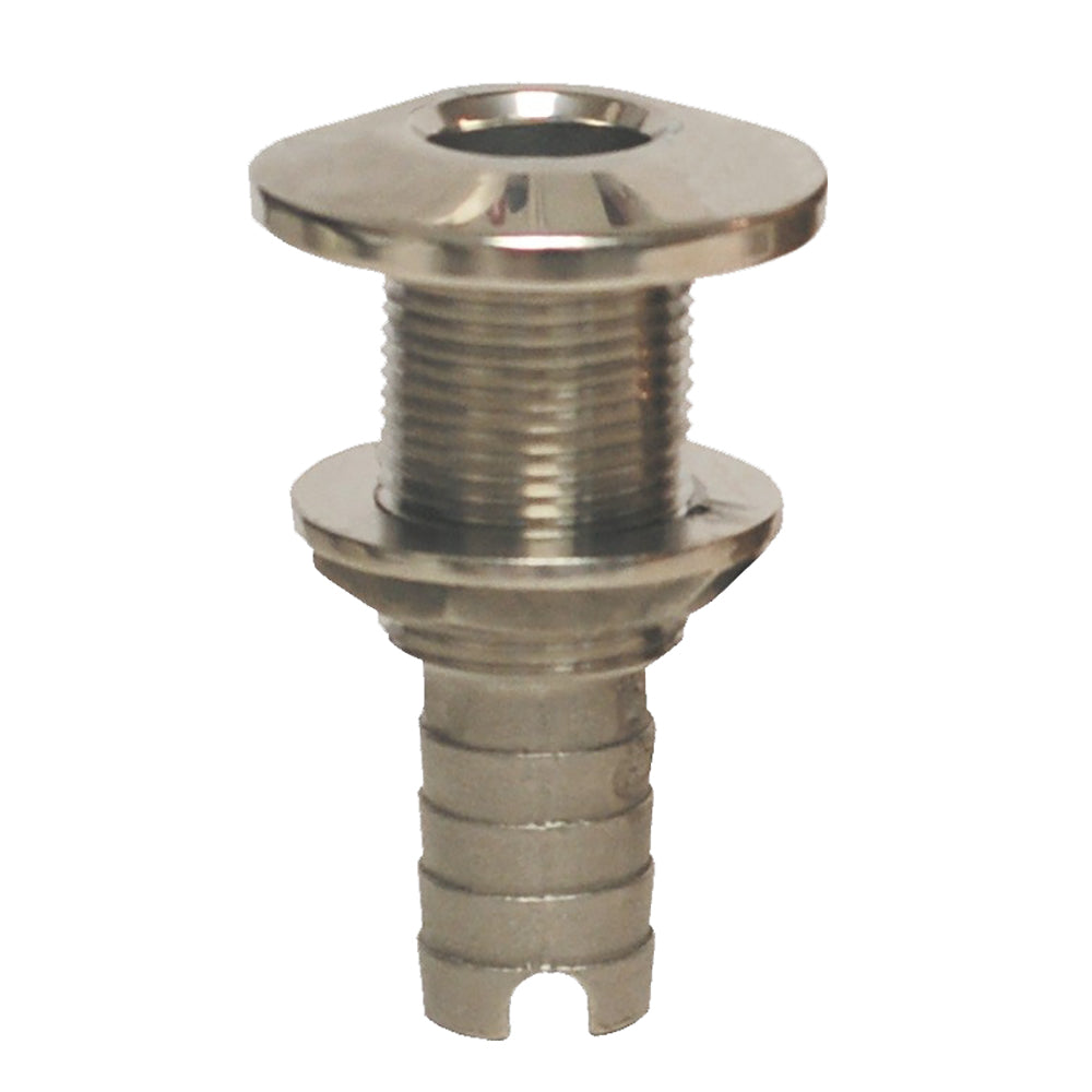 GROCO Stainless Steel Hose Barb Thru-Hull Fitting - 1-1/8" — marine thru-hull fittings