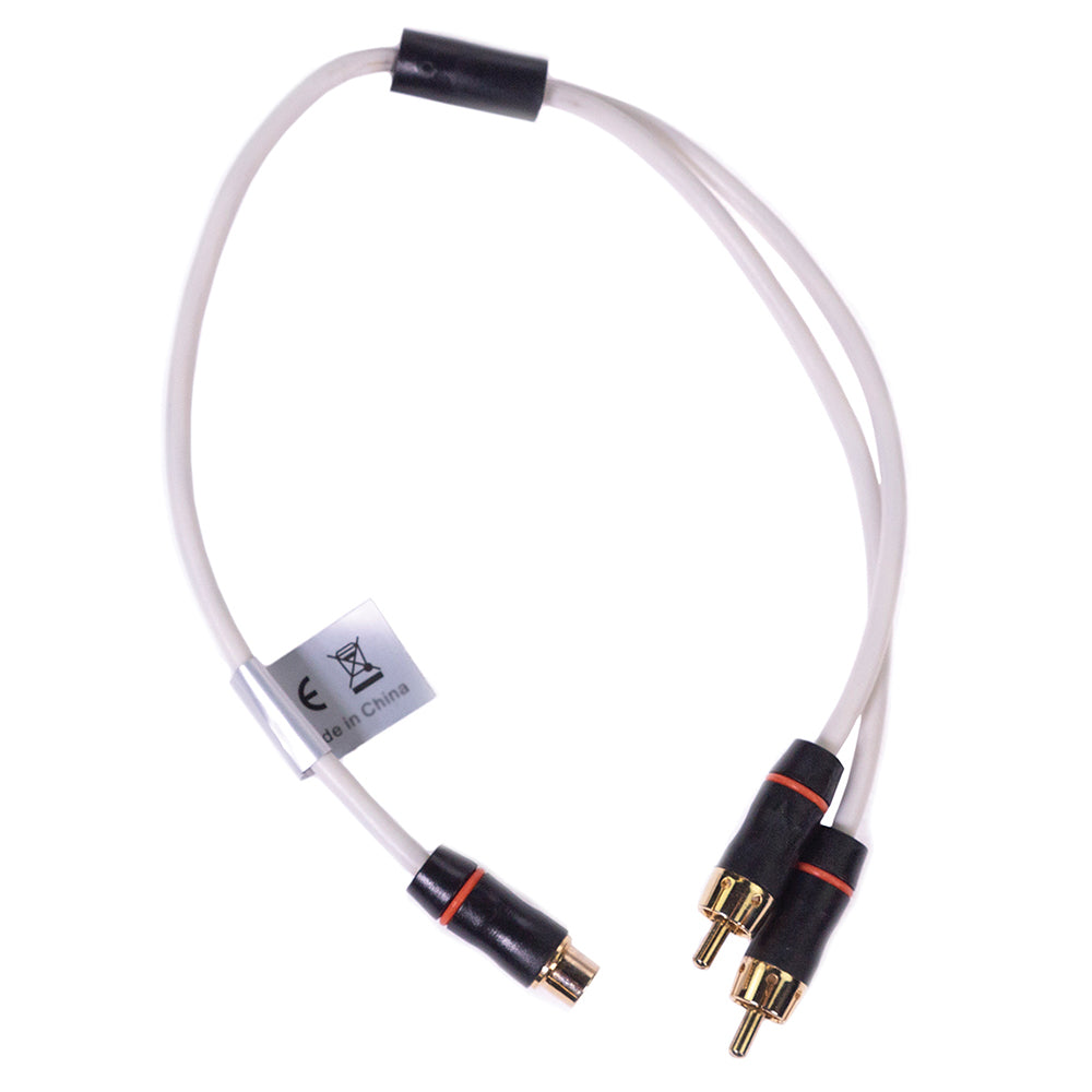 Fusion Performance RCA Cable Splitter - 1 Female to 2 Male - .9' — marine rca cables