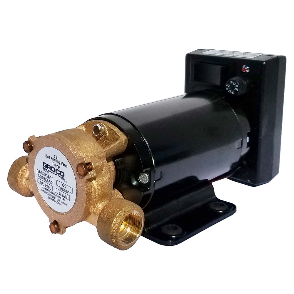 GROCO Heavy Duty Positive Displacement Reversing Vane Pump - 12V — marine transfer pumps