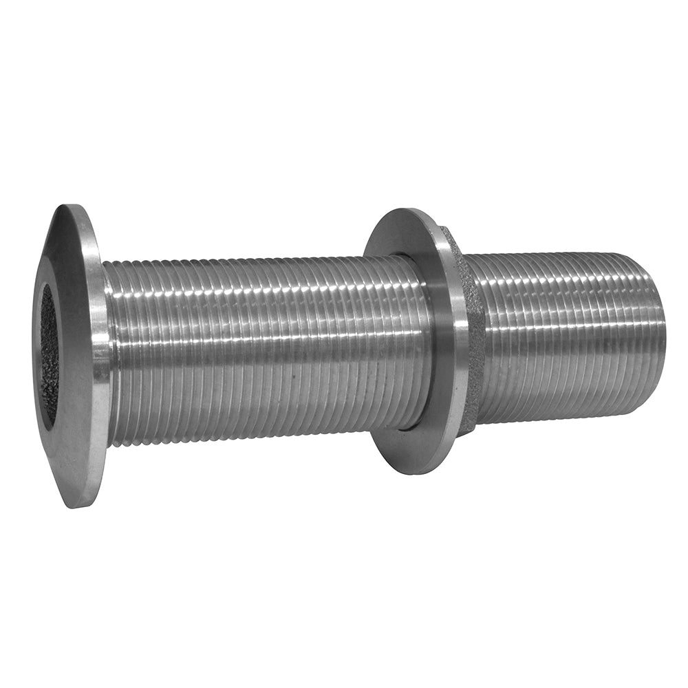 GROCO 1" Stainless Steel Extra Long Thru-Hull Fitting w/Nut — marine thru-hull fittings