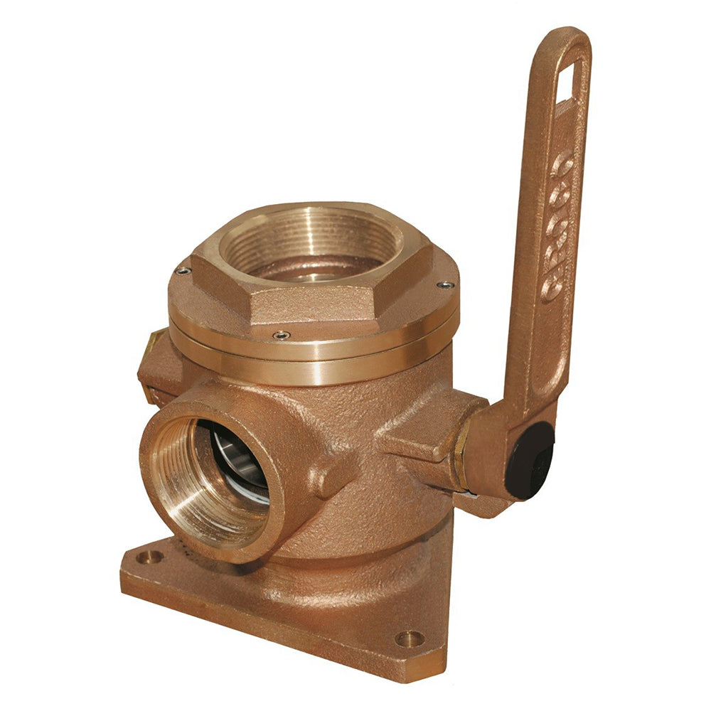 GROCO 2" Safety Seacock w/1-1/2" Side Port — marine fittings