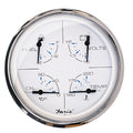 Faria Beede Instruments Faria Chesapeake White SS 5" Multifunction Gauge — marine gauges