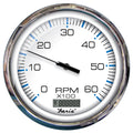 Faria Beede Instruments Faria Chesapeake White SS 5" Tachometer w/Digital Hourmeter - 6000 RPM (Gas) (Inboard) — marine gauges