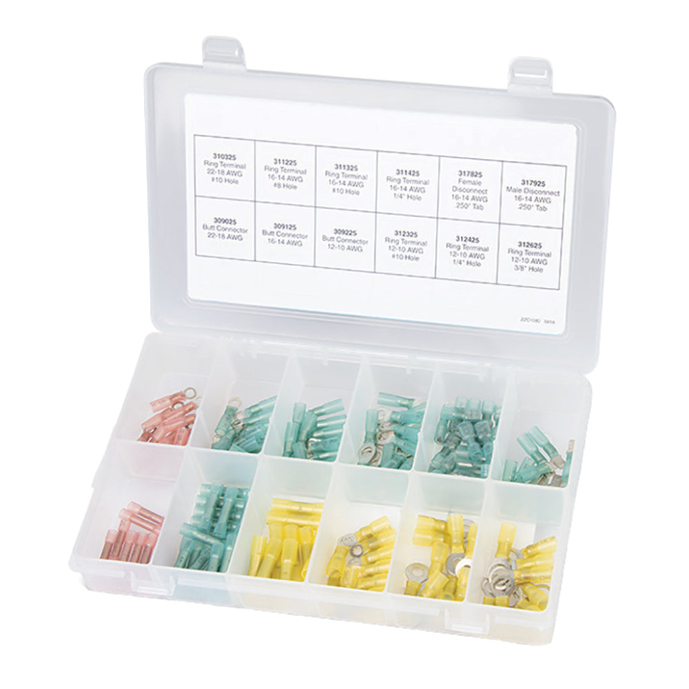 Ancor 160-Piece Heat Shrink Terminals & Connectors Kit — marine terminals