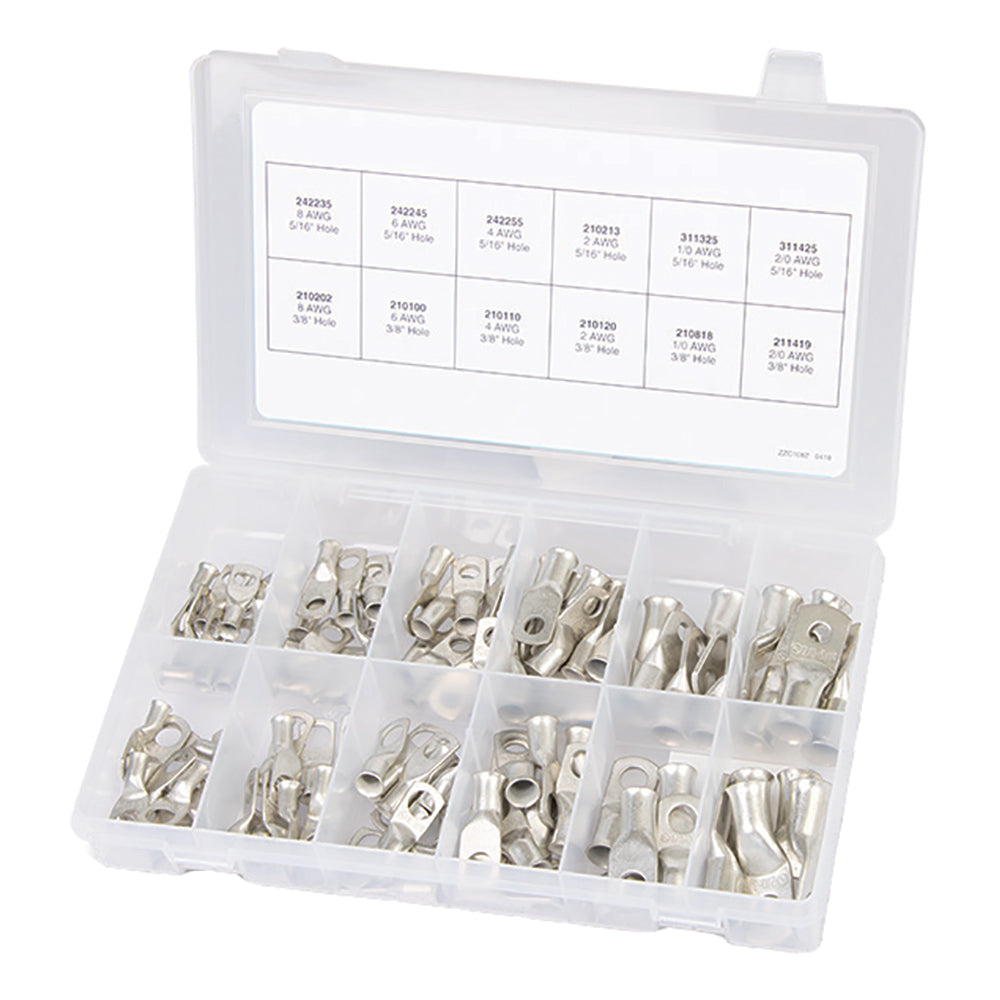 Ancor 100-Piece Tinned Copper Lug Kit — marine terminals