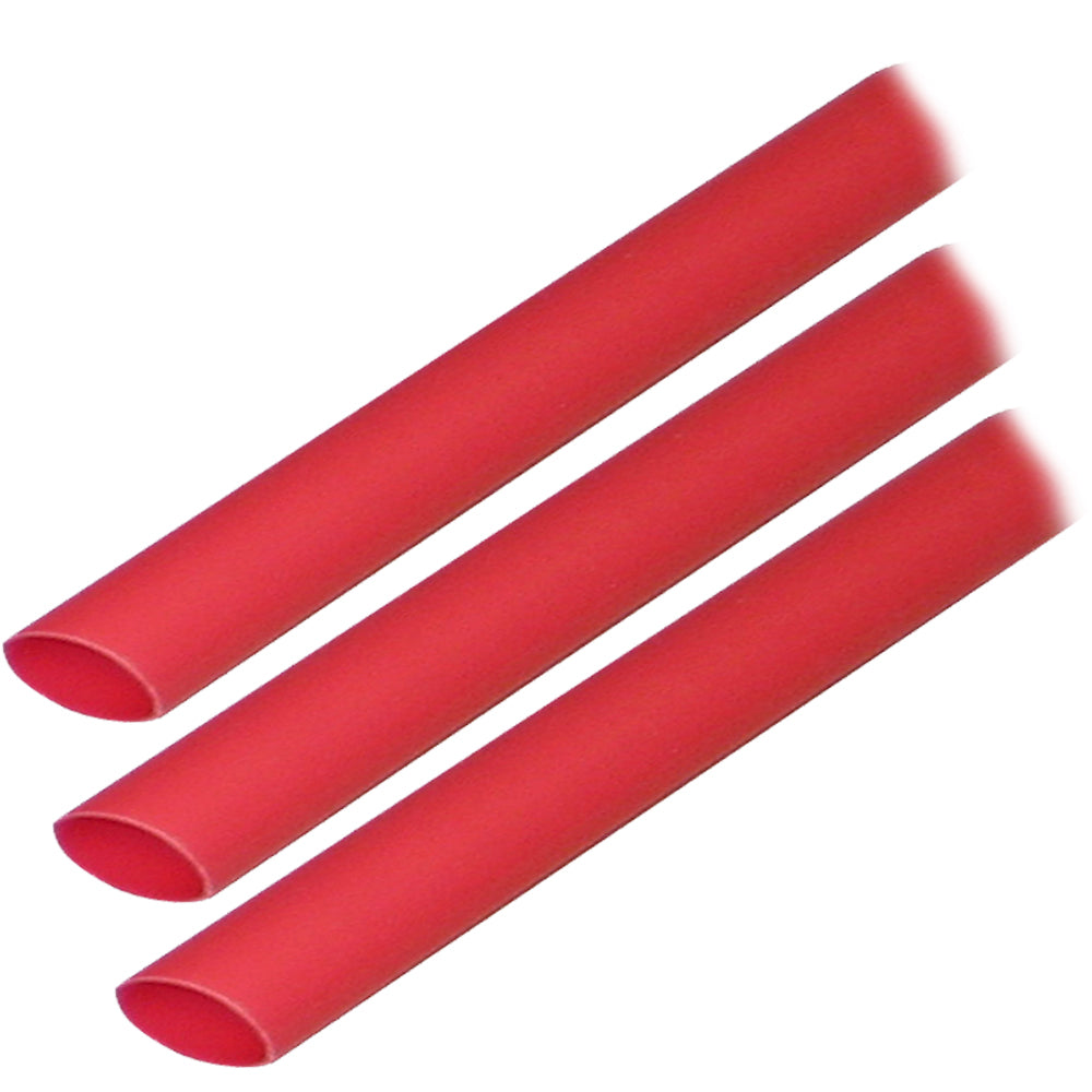 Ancor Heat Shrink Tubing 3/16" x 3" - Red - 3 Pieces — marine wire management