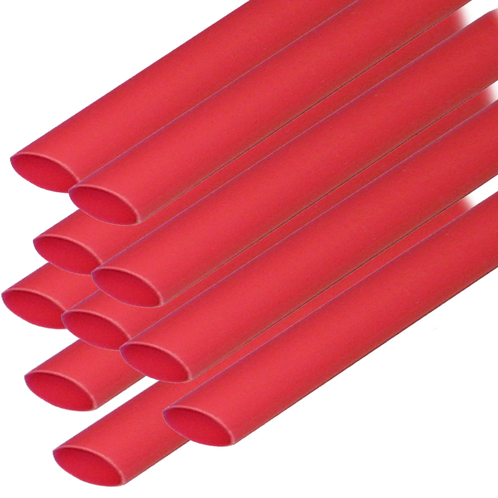 Ancor Heat Shrink Tubing 3/16" x 6" - Red - 10 Pieces — marine wire management